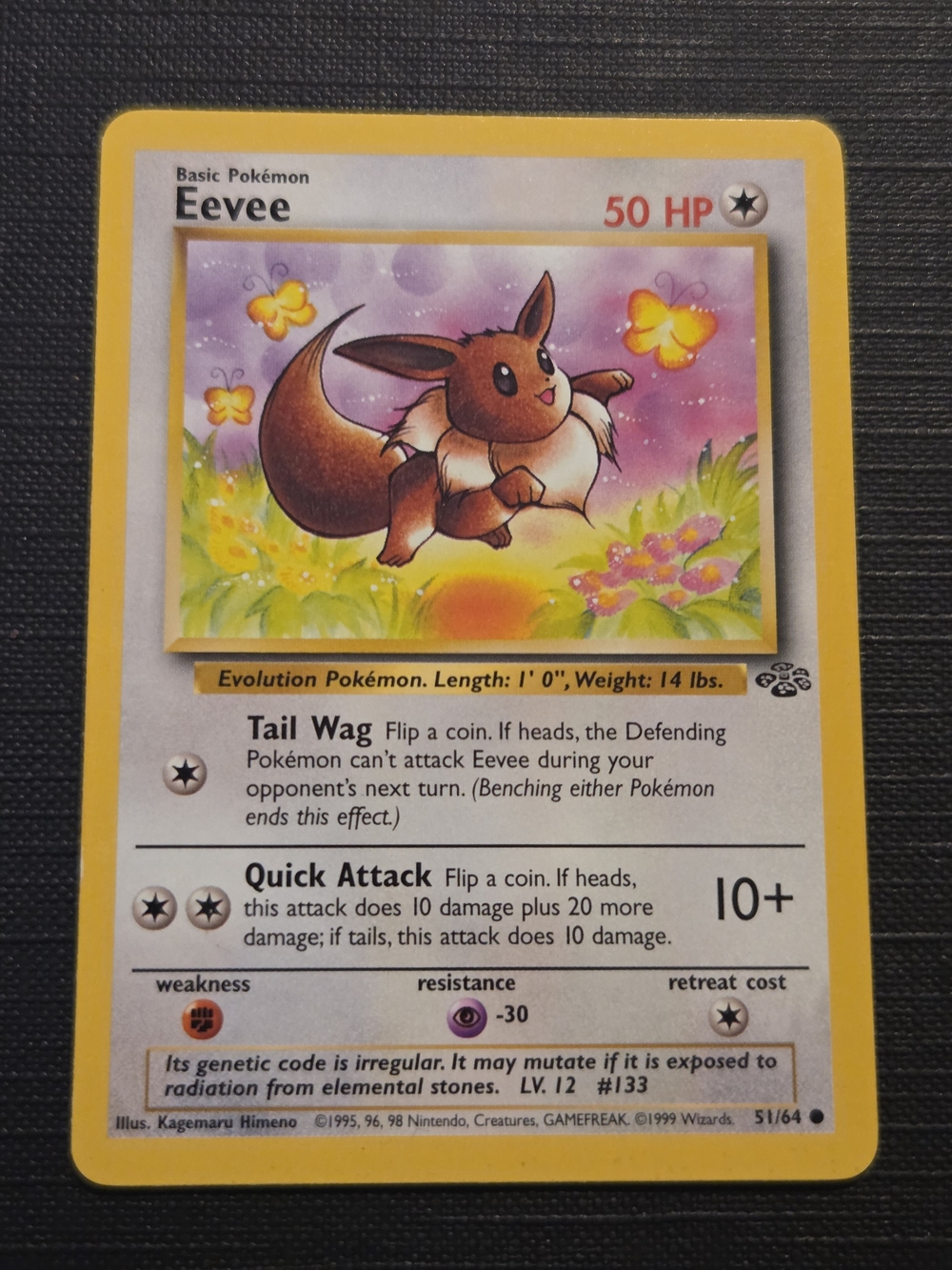 Pokemon Jungle Set 1999: EEVEE #51 Trading Card